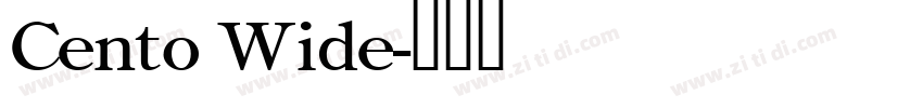 Cento Wide字体转换